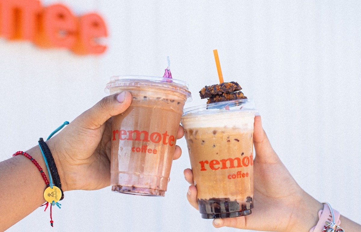 Seasonal specials with playful garnishes at Remote Coffee. | Photo by Remote Coffee