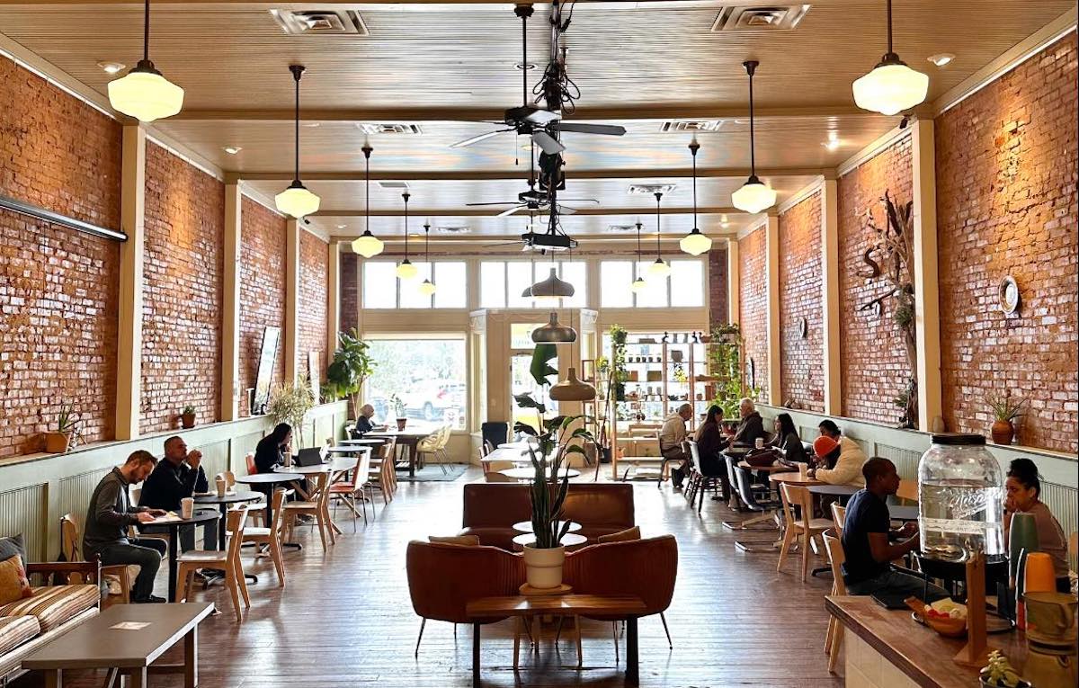 Customers enjoy the wide open space at Rosalind Coffee Roasting Co. | Photo by Rosalind Coffee Roasting Co.