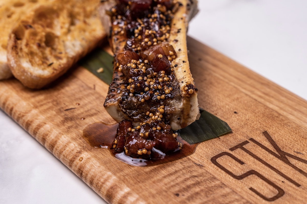 Masami Ranch bone marrow, part of the Wagyu Sampler special | Photo by STK Steakhouse