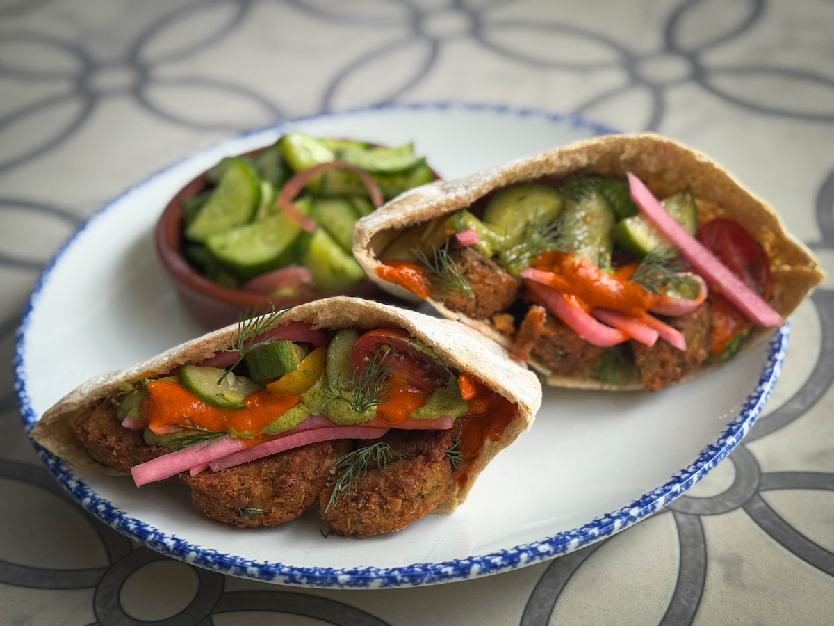 - DiningOut The falafel sandwich at Sachet. | Photo by Sachet