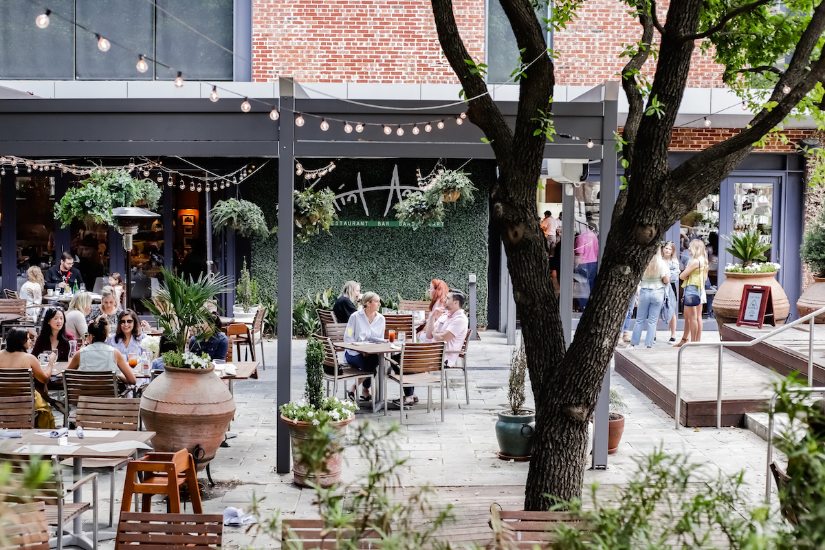 The patio at Saint Ann. | Photo by Harwood Hospitality Group