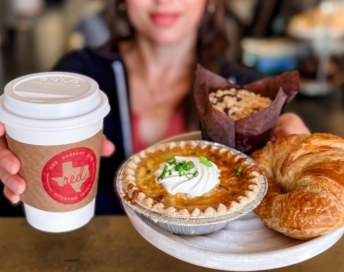 Coffee and sweet and savory baked goods at Red Dessert Dive. | Photo by Red Dessert Dive