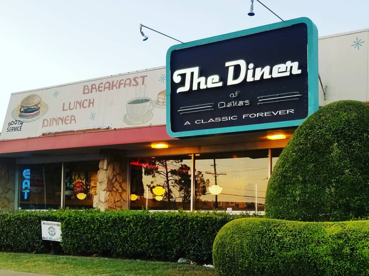 The exterior of the Diner of Dallas. | Photo by the Diner of Dallas