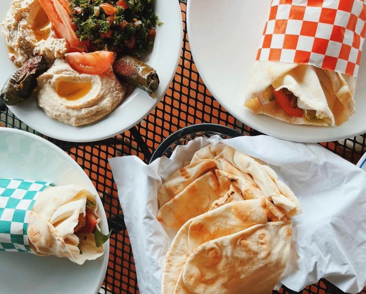 A spread of gyros and pita bread at Sevan G&G Cafe. | Photo by Sevan G&G Cafe