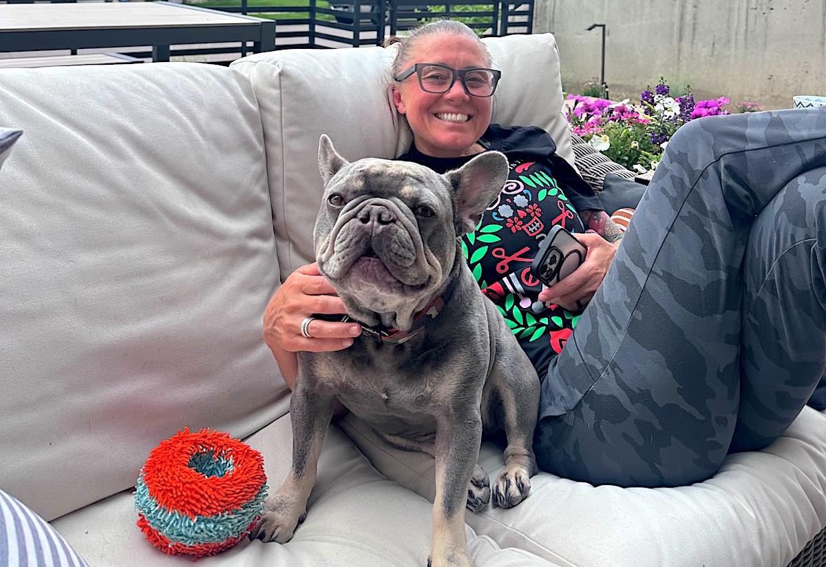 Chef Sheila Lucero enjoying time with her adorable dog. | Photo courtesy of Sheila Lucero