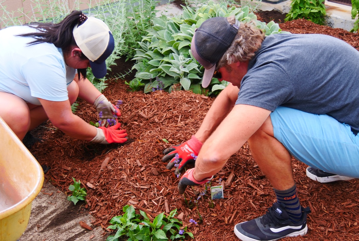 - DiningOut Volunteers planting trees for Earth Day. | Photo by Snooze an A.M. Eatery