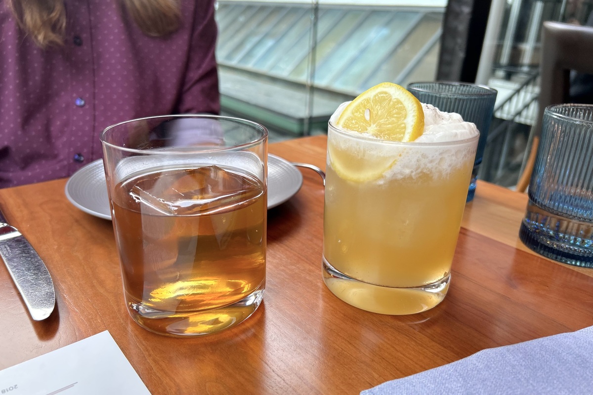 Jaschke_DiningOut_110424-0102 - DiningOut The Lawman (left) and Me So Honey are both whiskey-based | Photo by Abigail Bliss