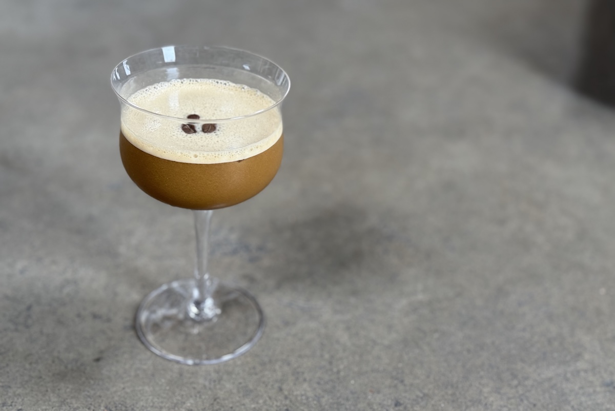 An Espresso Martini inspired by the Dubai chocolate bar. | Photo by The Block Distilling