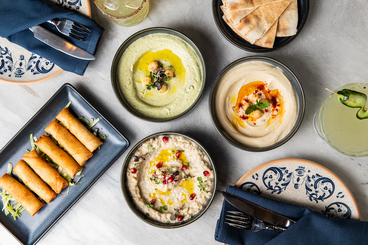 A spread of mezze at the Butcher's Grille Houston. | Photo by Becca Wright