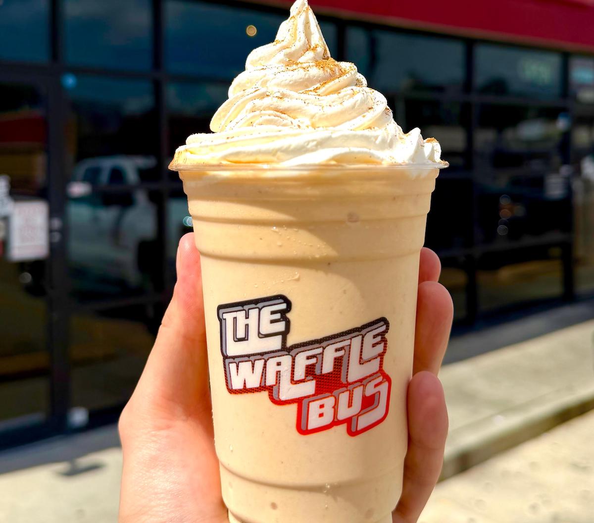 The seasonal pumpkin pie shake at the Waffle Bus. | Photo by the Waffle Bus