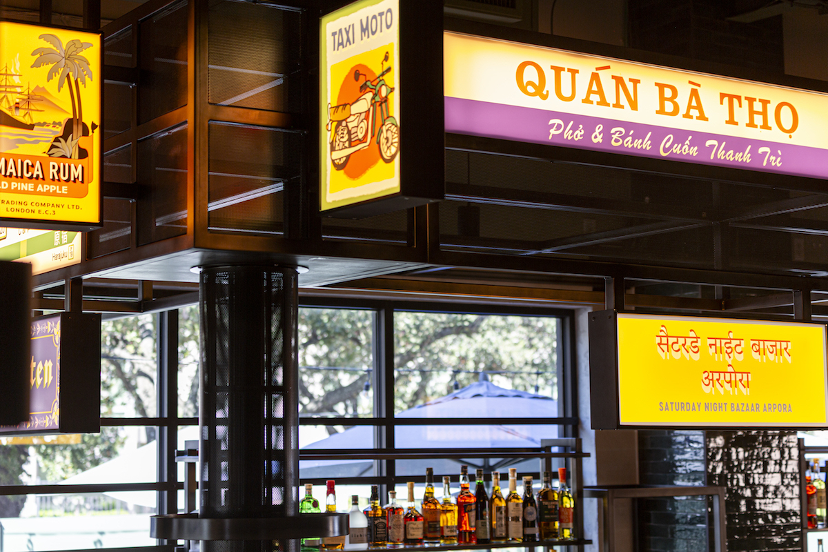 A tribute to Thy's grandmother's restaurant, Quán Bā Tho, inside the dining room at Traveler's Cart. | Photo by Jenn Duncan 