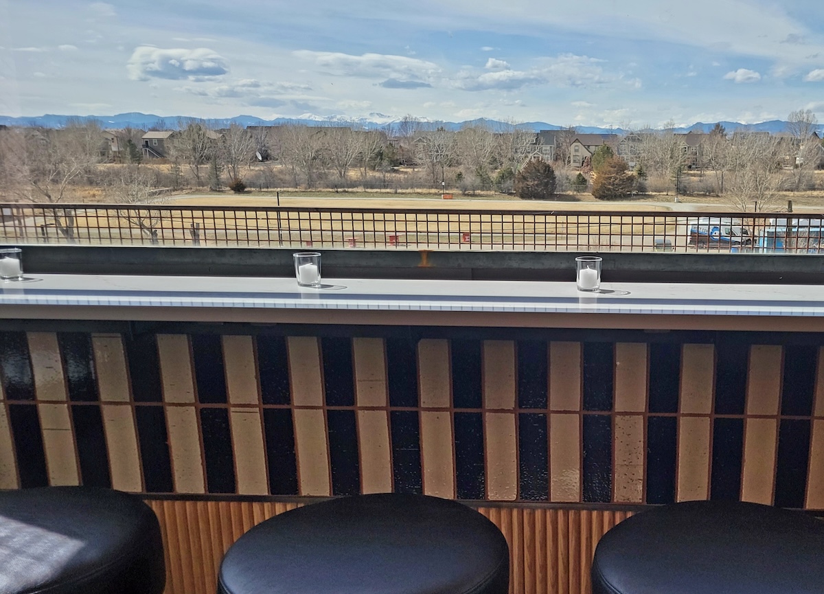 - DiningOut Global bar with mountain view