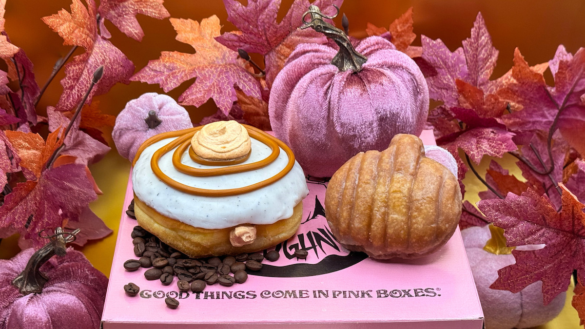 Voodoo Doughnut's pumpkin spice latte doughnut and pumpkin buttermilk bar. | Photo by Voodoo Doughnut