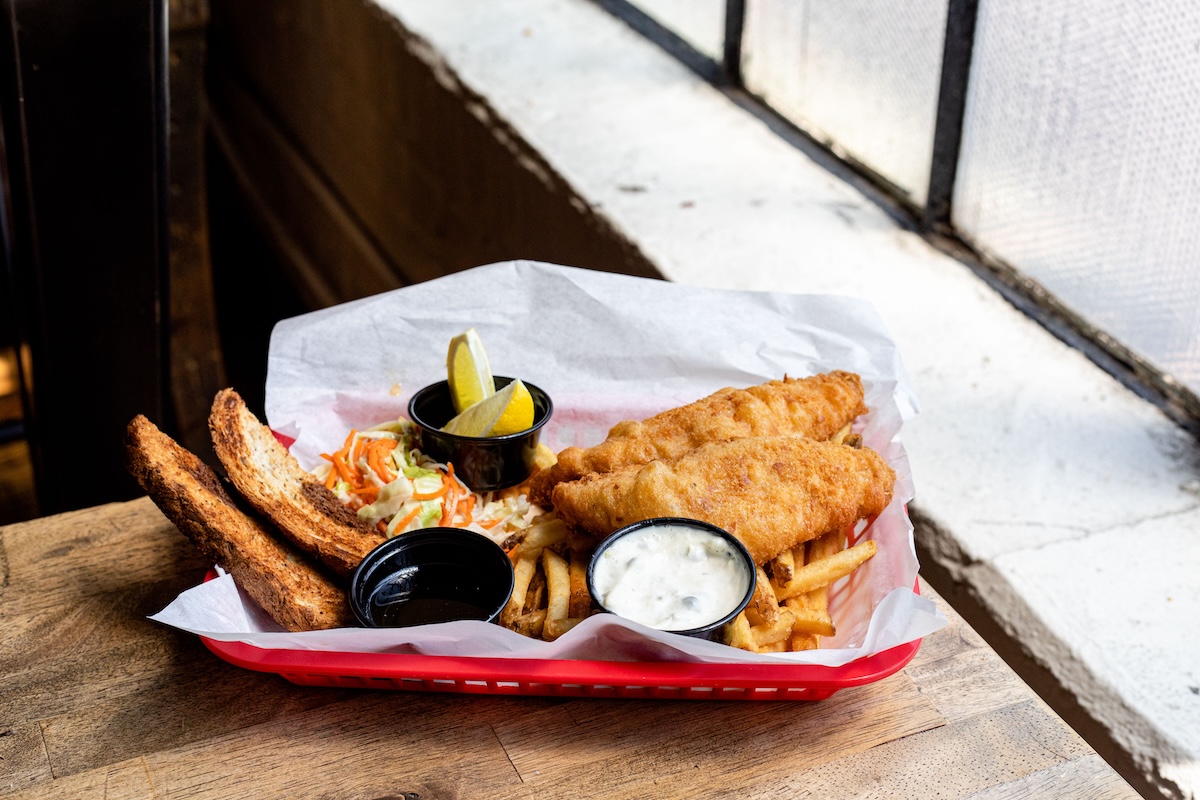 Get down with a basket of fried fish, midwestern style. | Photo by Wally's Wisconsin Tavern