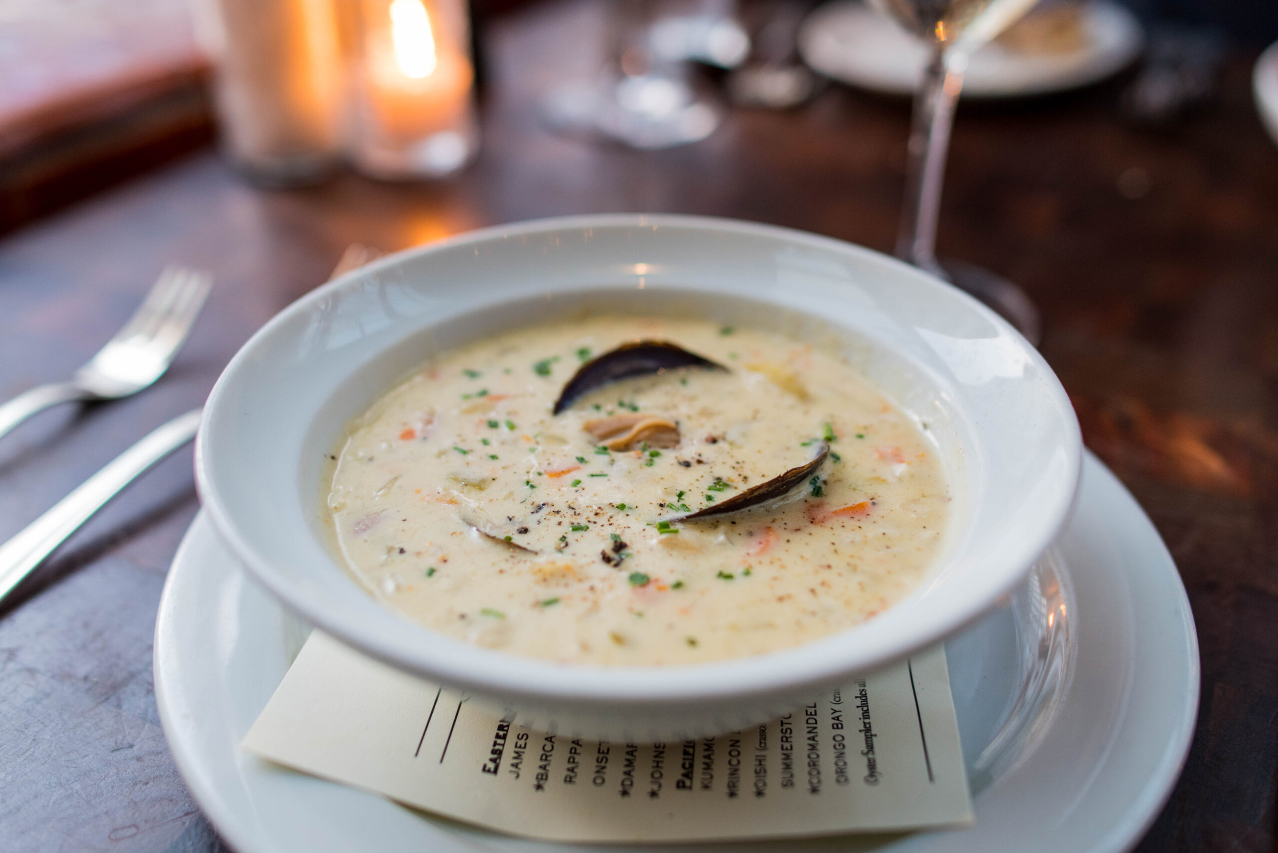 Clam chowder at Water Grill in Downtown Denver. | Photo by King's Seafood Company