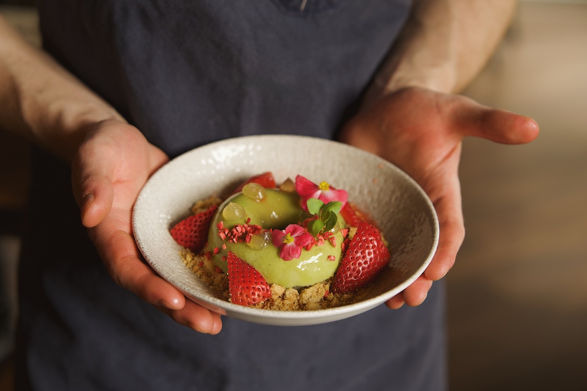 Strawberries and Cream at Wildflower. | Photo by Kelly Calvillo