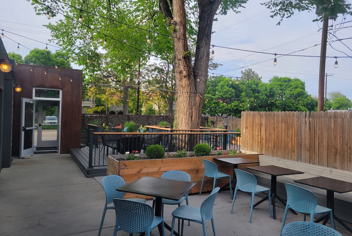 The simple beauty of American Elm's patio. | Photo by Linnea Covington
