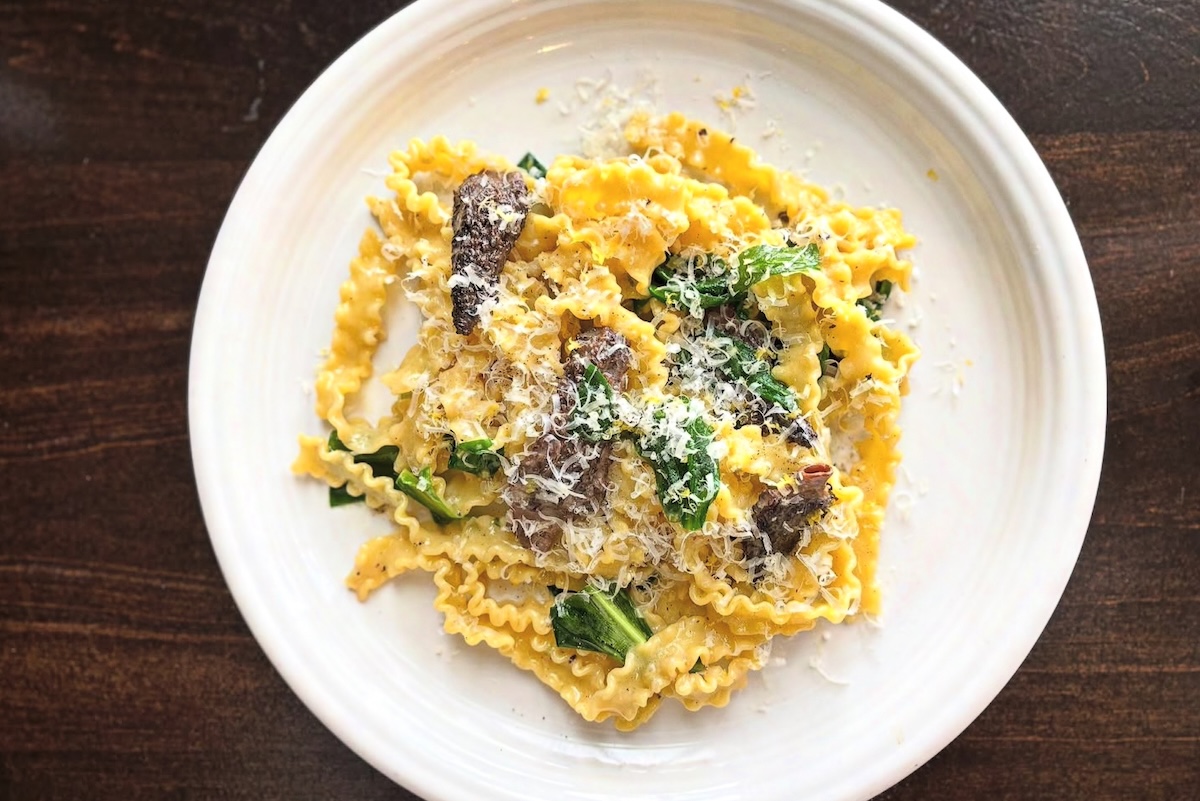 A seasonal pasta at Annette, ramp and morel melfadine. Photo courtesy of Caroline Glover