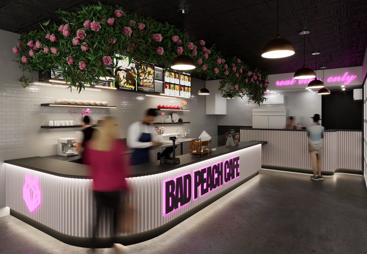 A rendering of Bad Peach, which opens next door to Chi Lin.