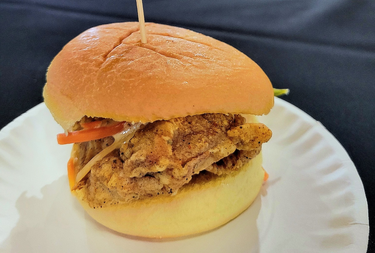 Salmon - DiningOut Brutal Poodle's award-winning fried chicken bite. | Photo by Linnea Covington