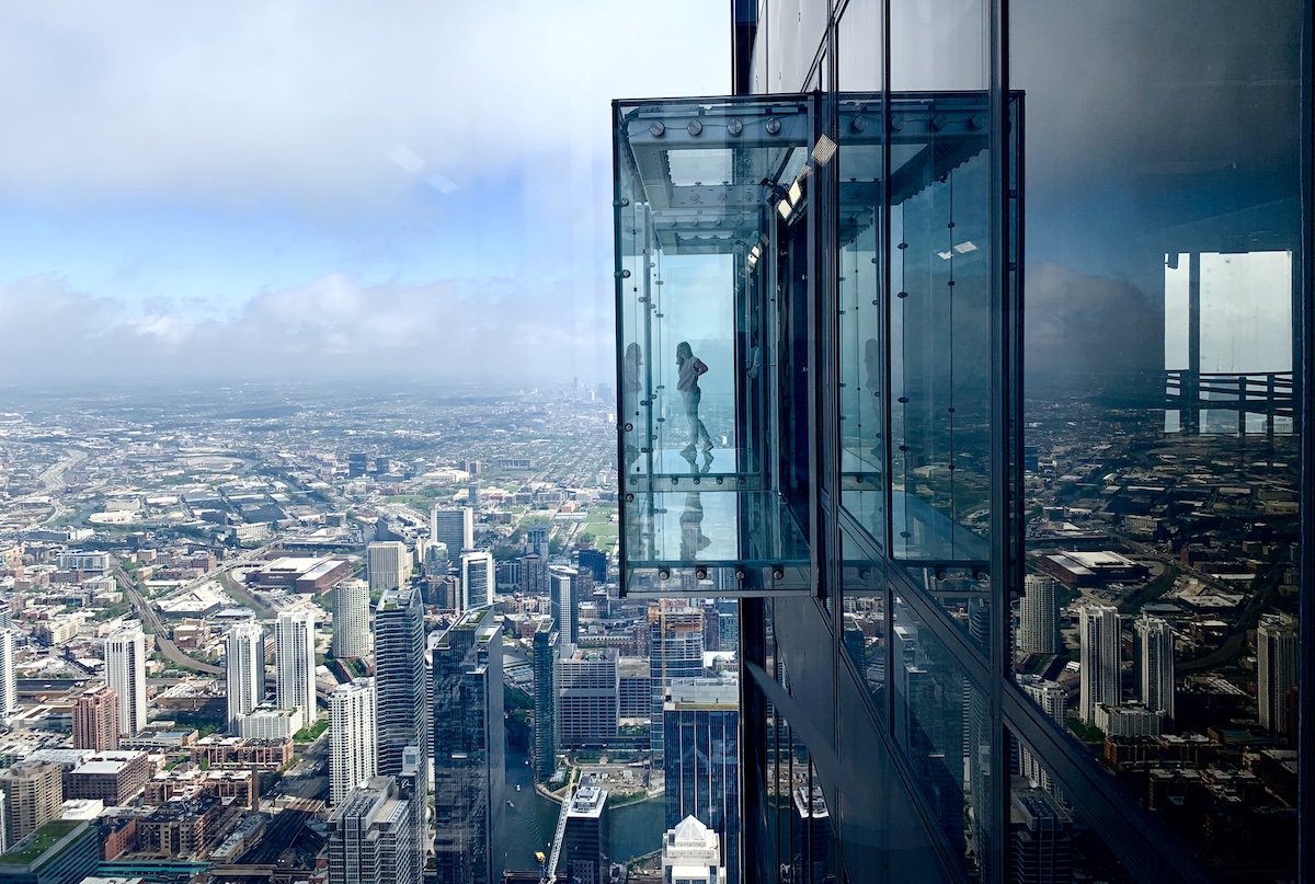 Head to the Willis Building and up to the 103 floor for The Ledge, which offers amazing views of Chicago and beyond. | Photo by Skydeck