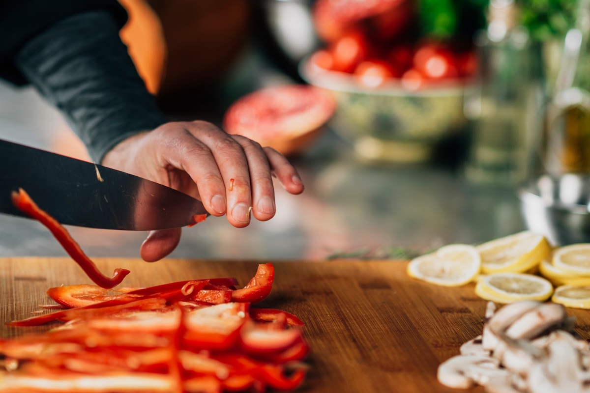 Cooking skills include how to prep produce.