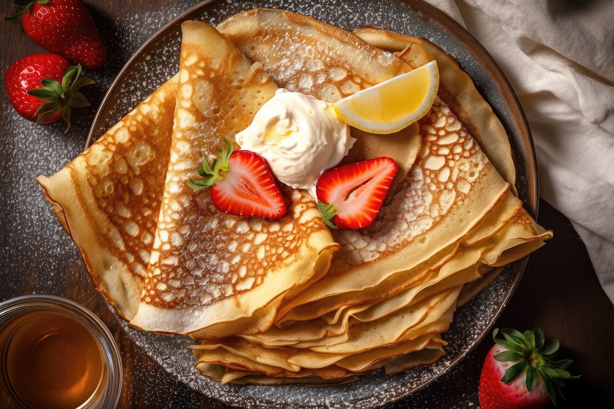 crepe stock image
