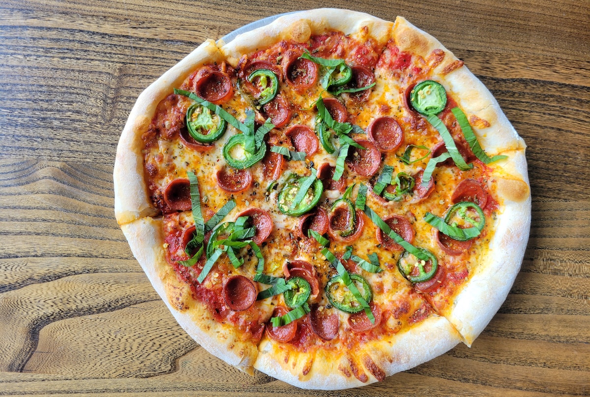 The Diavola pizza at Odell's Brewing Co. Sloan's Lake Brewhouse. | Photo by Linnea Covington