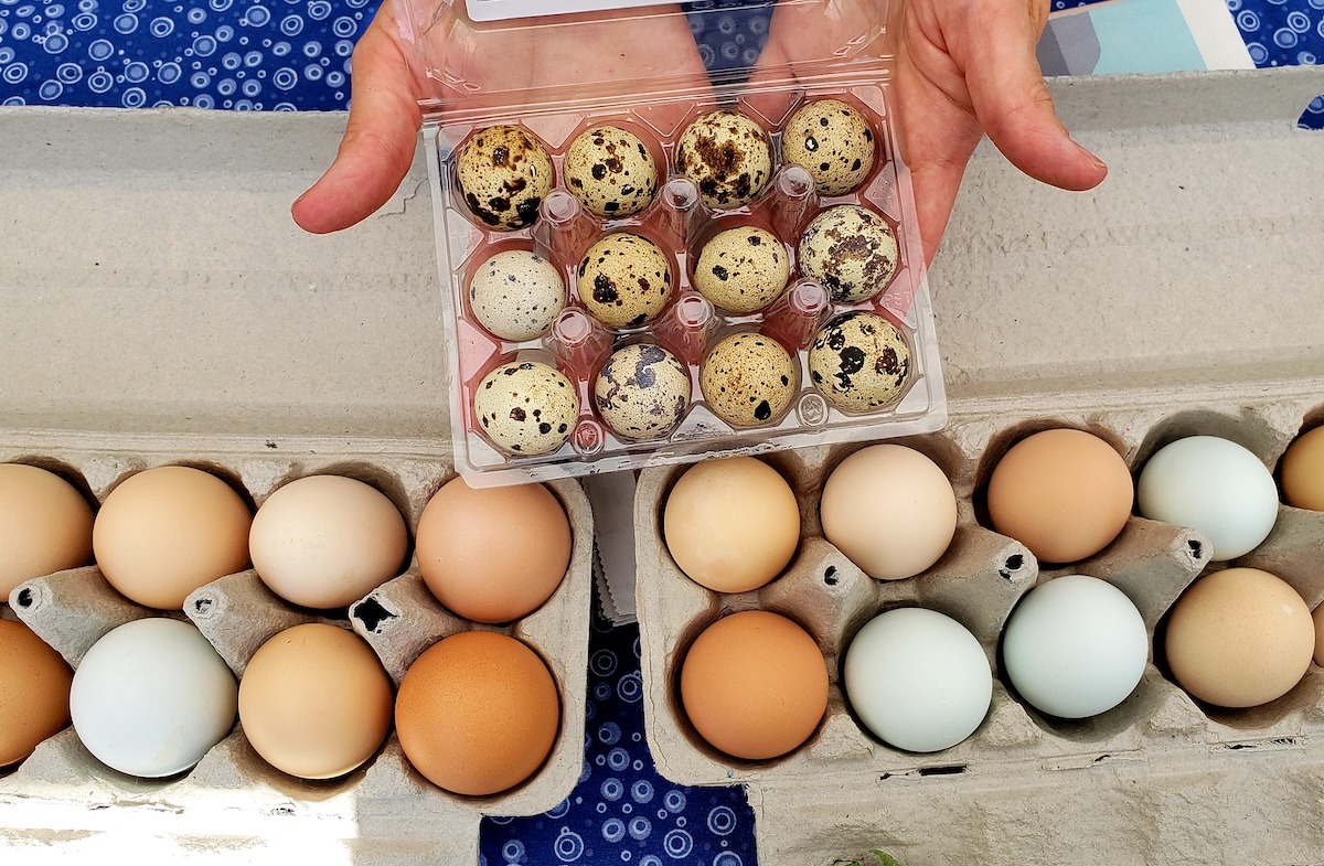 Fresh eggs and other delights at your local farmers' market. | Photo by Linnea Covington