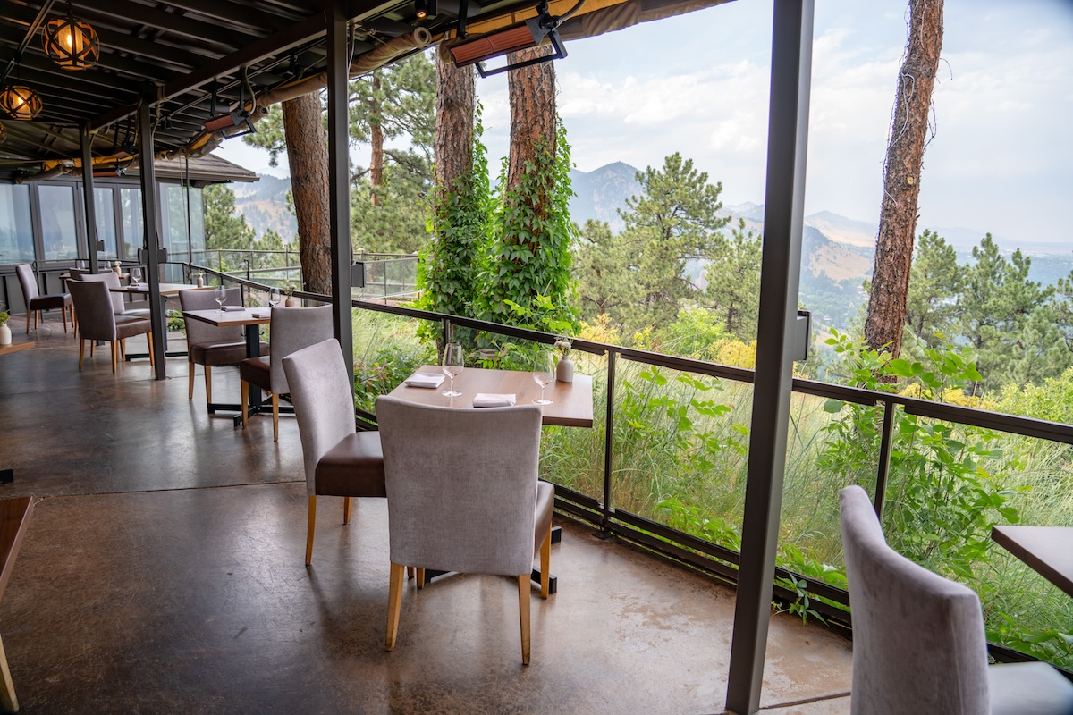 Inside Flagstaff House, which has a wonderful view of Boulder. | Photo by Beyond the Apron Media