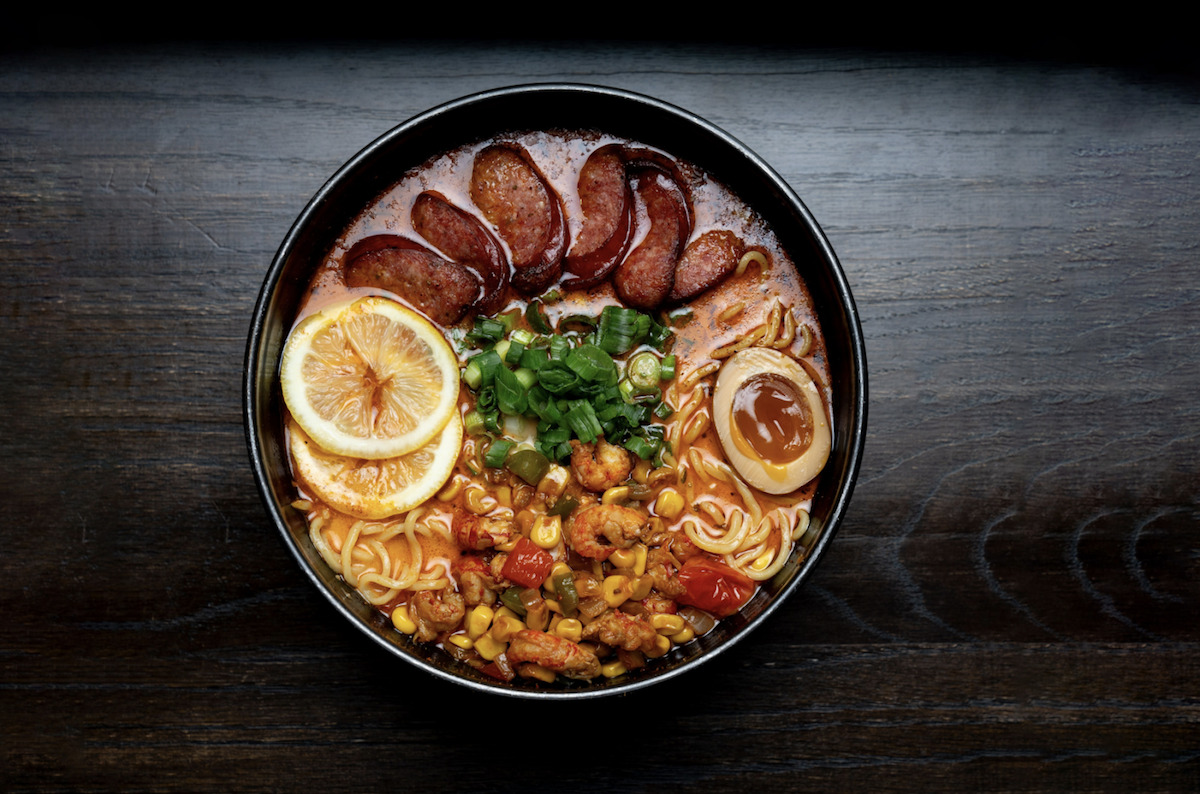The Cajun-flavored “crawmen” bowl at Ramen Tatsuya. | Photo by Carla Gomez
