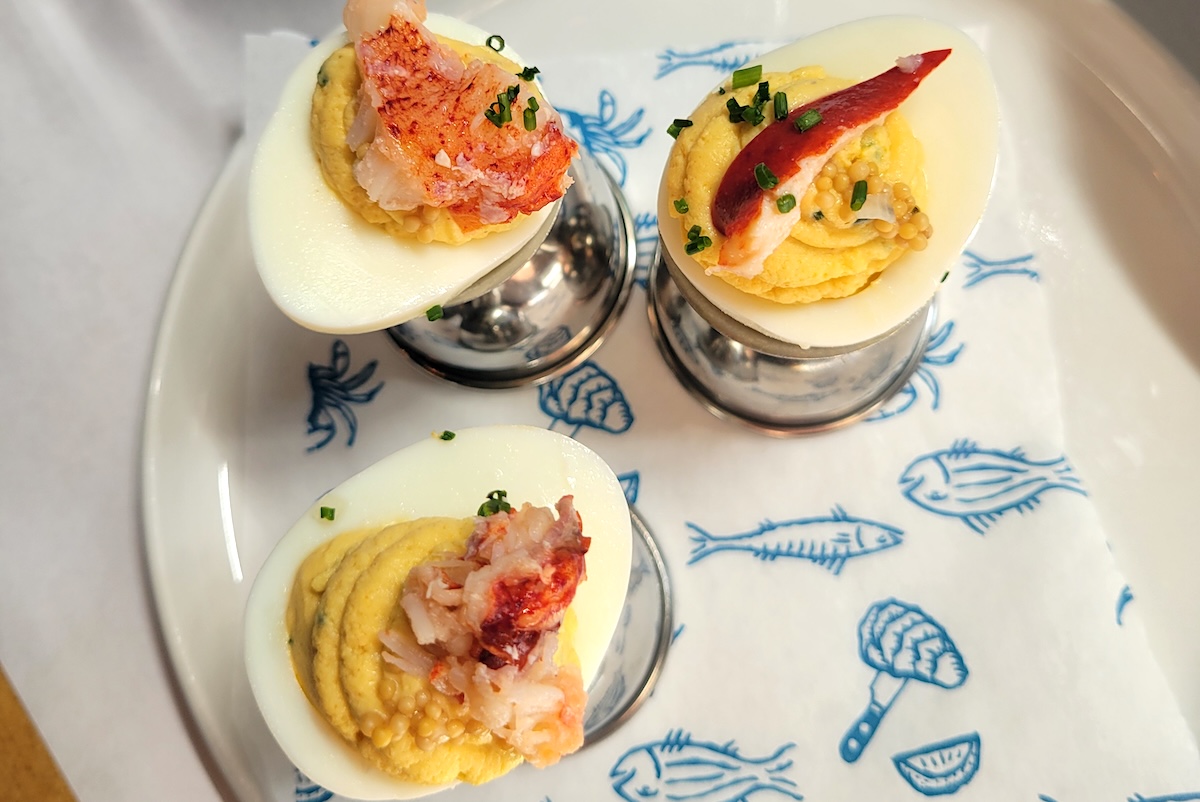 jax_lobster_deviled_eggs_by_Linnea_Covington - DiningOut Lobster deviled eggs during happy hour are a must. | Photo by Linnea Covington