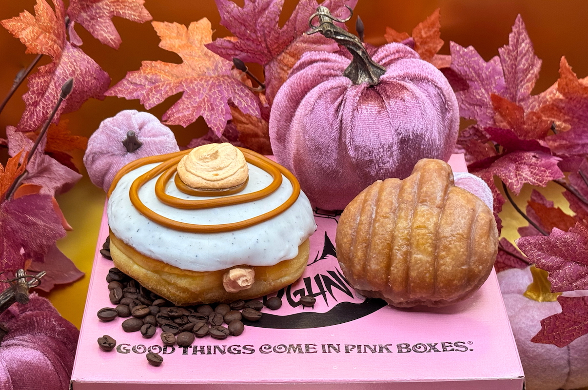 Get down with a pumpkin spice latte and pumpkin buttermilk bar. | Photo by Voodoo Doughnut