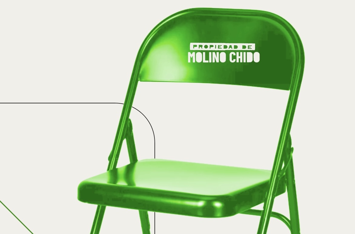 A rendering of the custom-designed taco chairs coming to Molino Chido. 