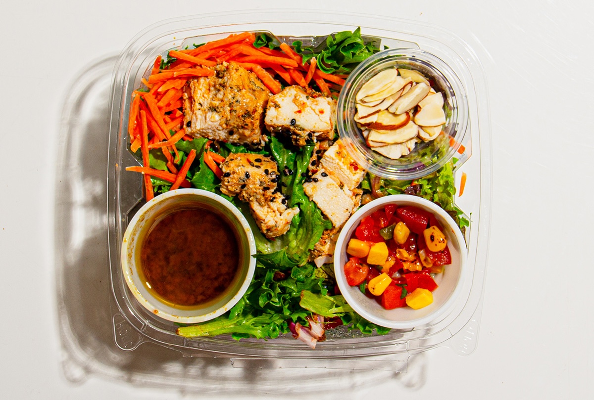 Get locally prepared meals like this Asian Salads without the excess packaging at My Fit Foods. | Photo by My Fit Foods