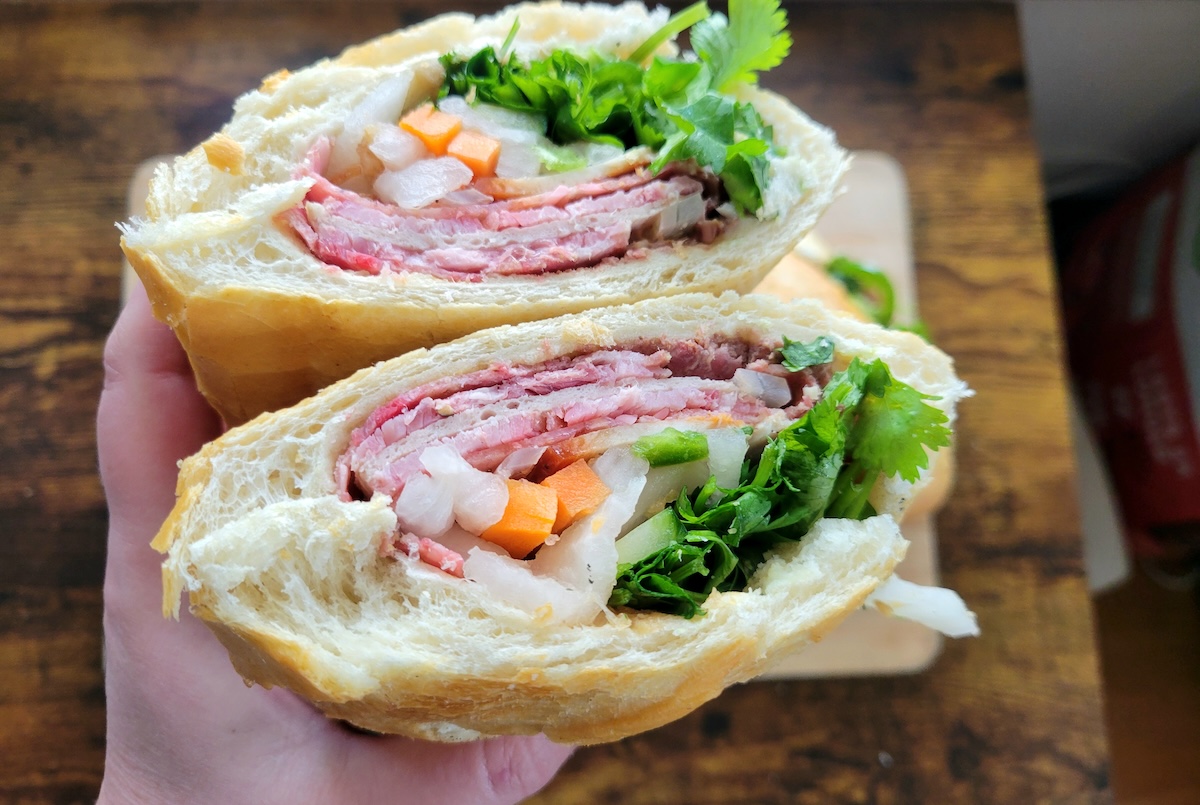 The combination banh mi at New Saigon Bakery