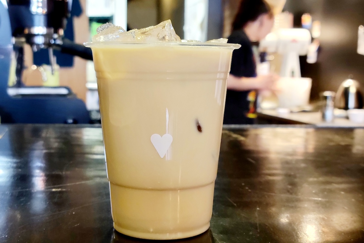 - DiningOut Global novo lavender chai in plastic cup