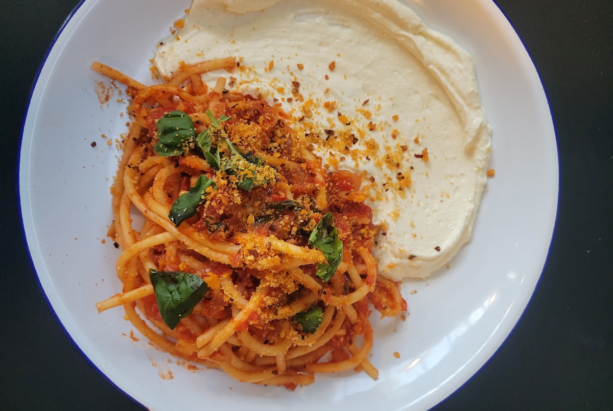 bucatini from olive and finch