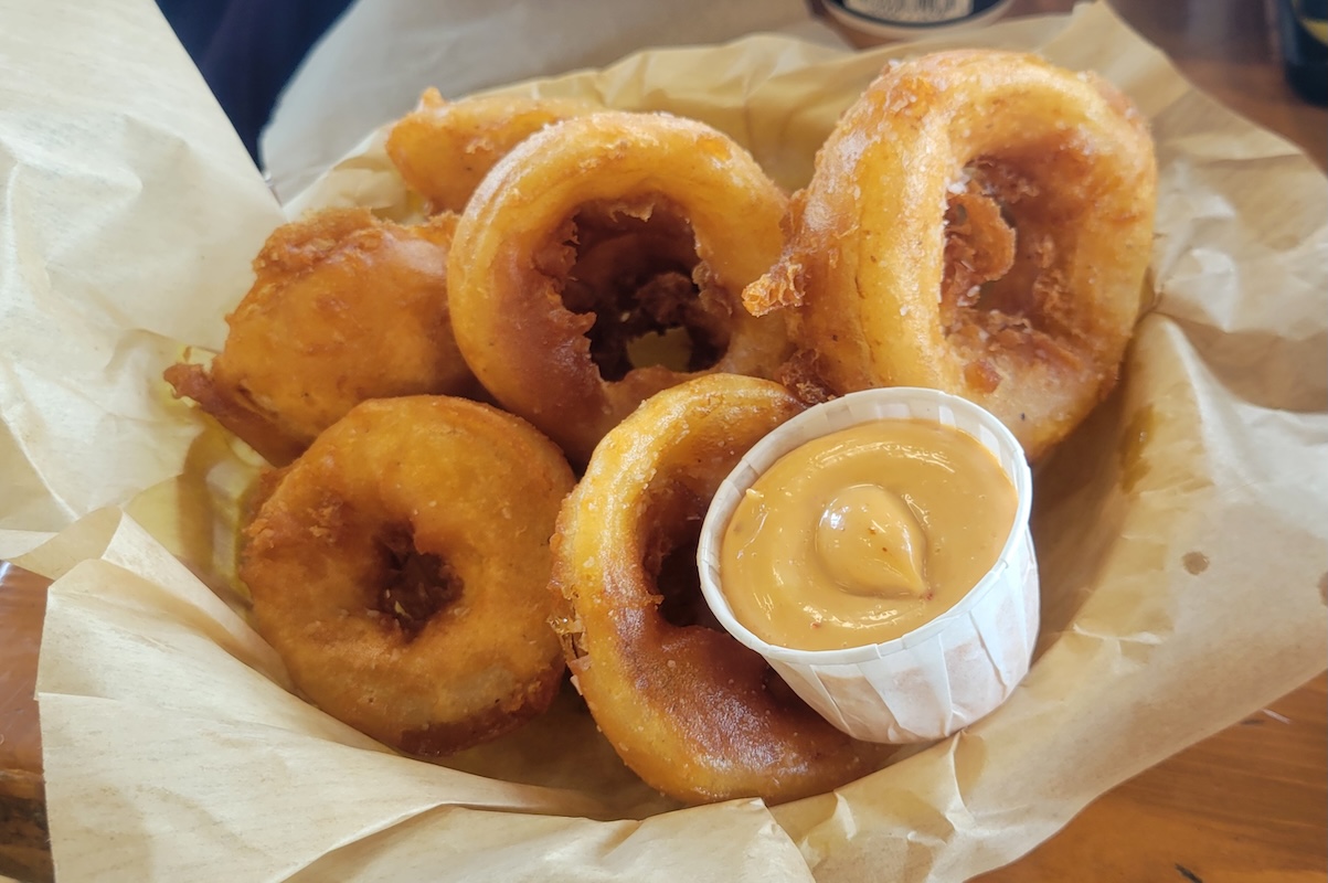 I would drive hours to get the Beer Battered Onion Rings at Fifty Burger in Salida again. | Photo by Linnea Covington