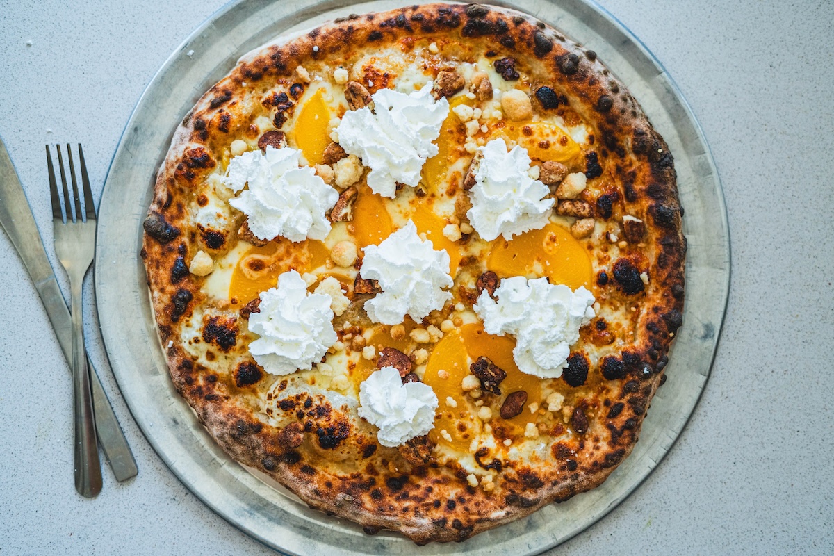 Get the Peach Cobbler Pizza at The Pizza Bandit. | Photo by Amber Boutwell
