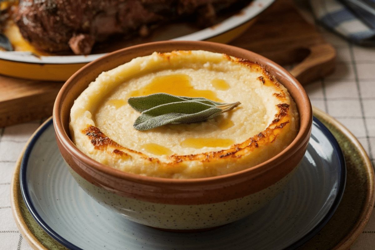 - DiningOut Polenta: Northern Italian creamy cornmeal porridge, served soft or grilled. Topped with ragù, mushrooms, or Parmesan, rustic peasant staple.