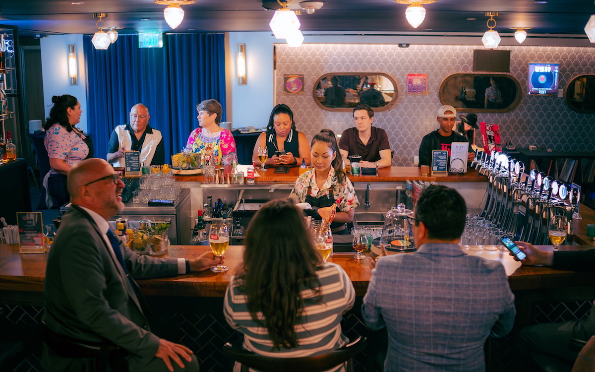 Bar patrons at HiFi at the Finn. | Photo by the Finn