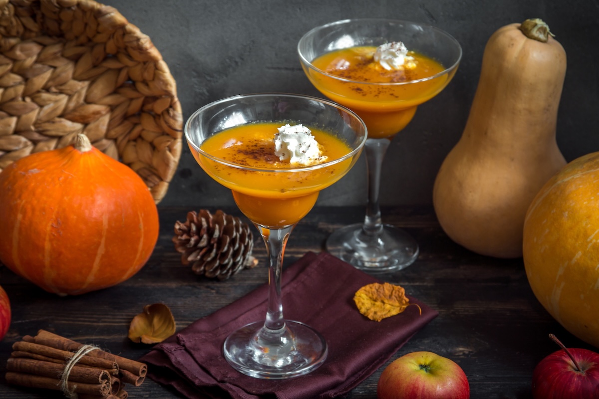 pumpkin cocktail stock image