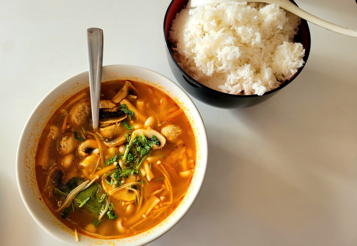 Tom Yum Soup with mushrooms at Real Thai Mile High. | Photo by Linnea Covington