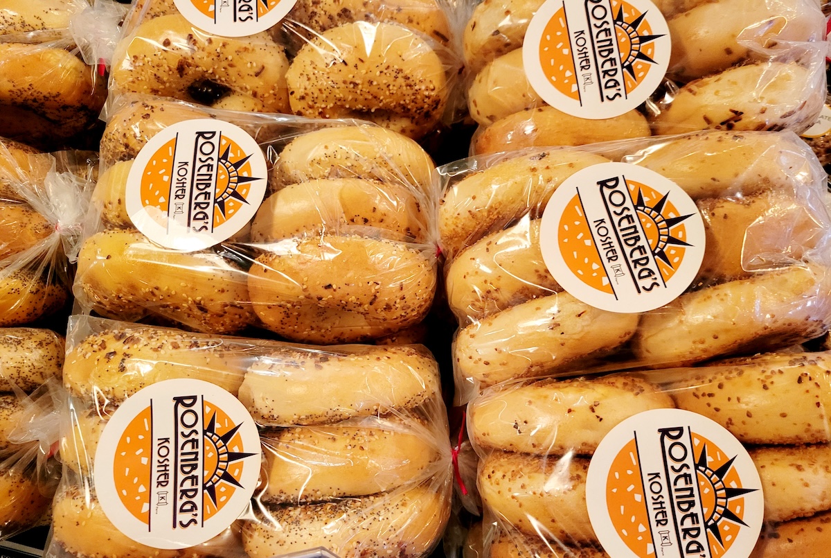 pile of bagels in bags