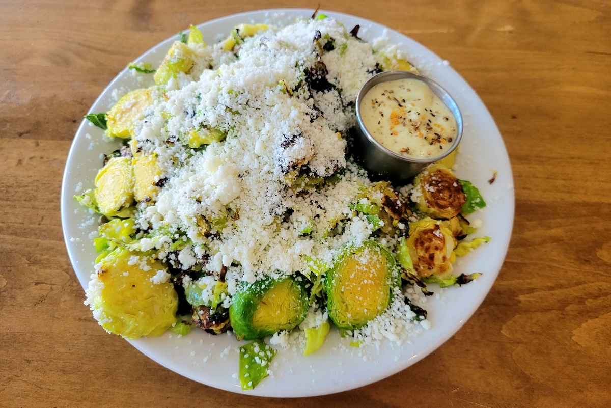 Roasted Brussels Sprouts Salad at Tessa Delicatessen is the sleeper salad we all want. | Photo by Linnea Covington