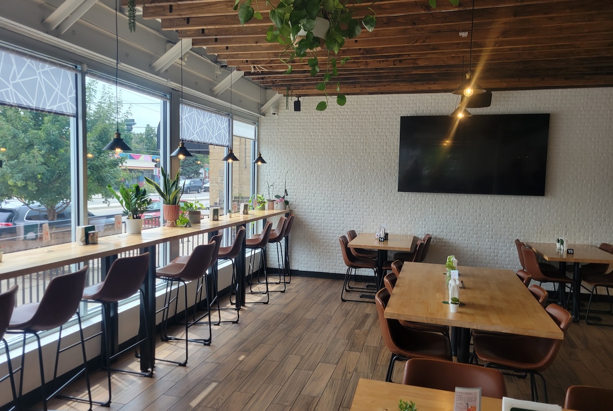 Inside Sawa Mediterranean in the Washington Park area of Denver. | Photo by Linnea Covington