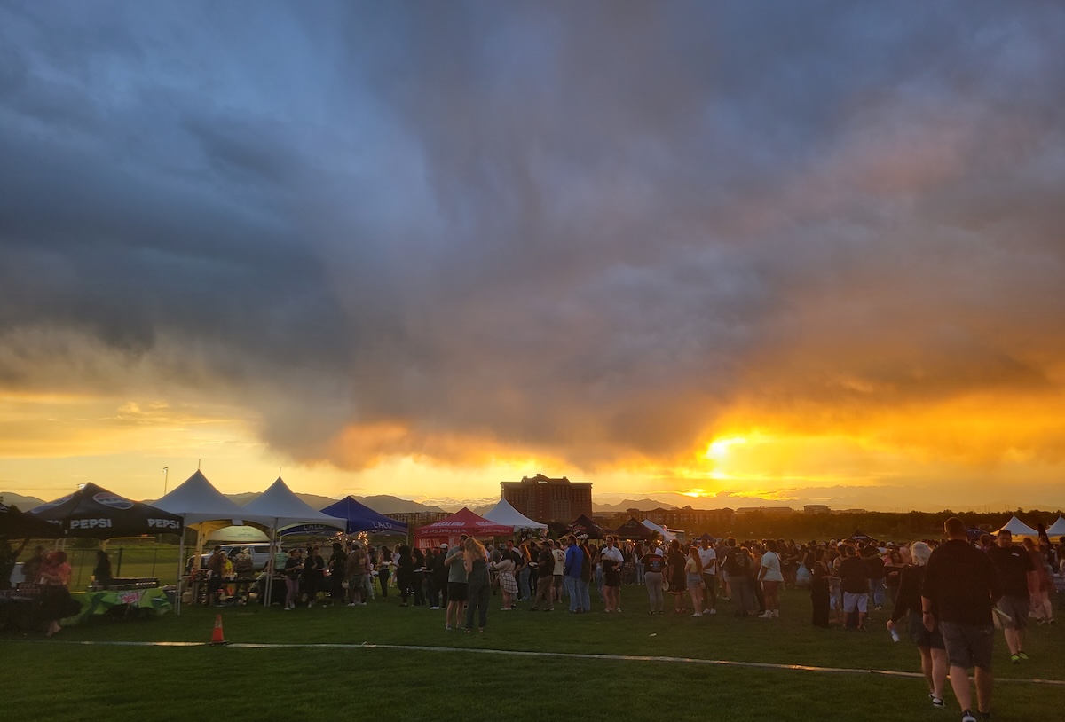Sachet-Falafel-Sandwich - DiningOut The sky was just as exciting as the taco festival on the ground. | Photo by Linnea Covington