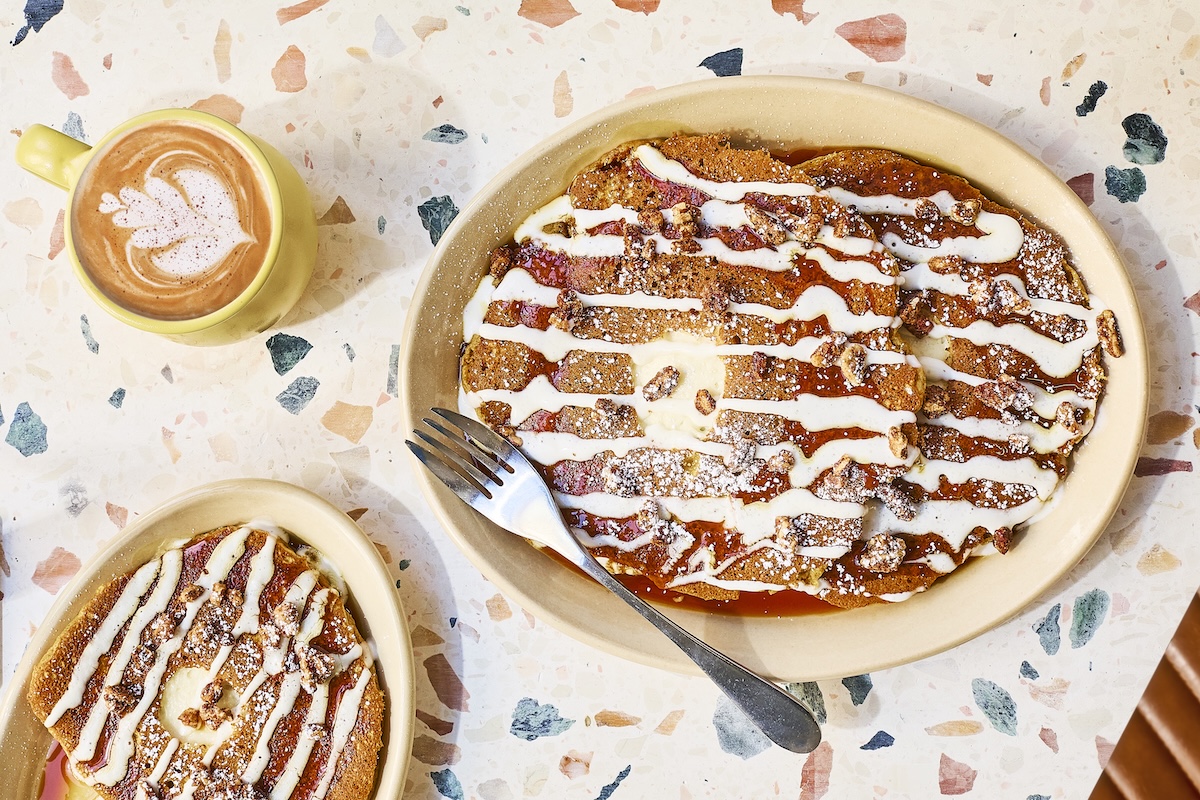 Pumpkin Pecan Pancakes now available. | Photo by Snooze an A.M. Eatery
