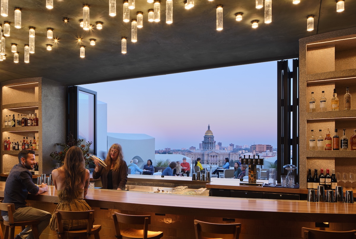 - DiningOut The view from Stellar Jay in the Populus Hotel in Denver. | Photo by Steve Hall